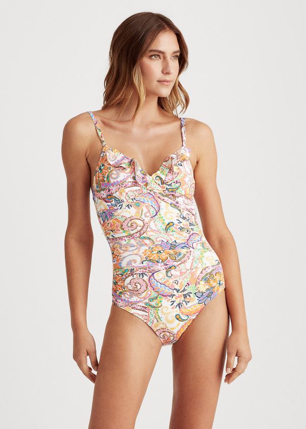 One-Piece Ralph Lauren Mujer Multicolor - Paisley V-Neck - HEOPQ5206